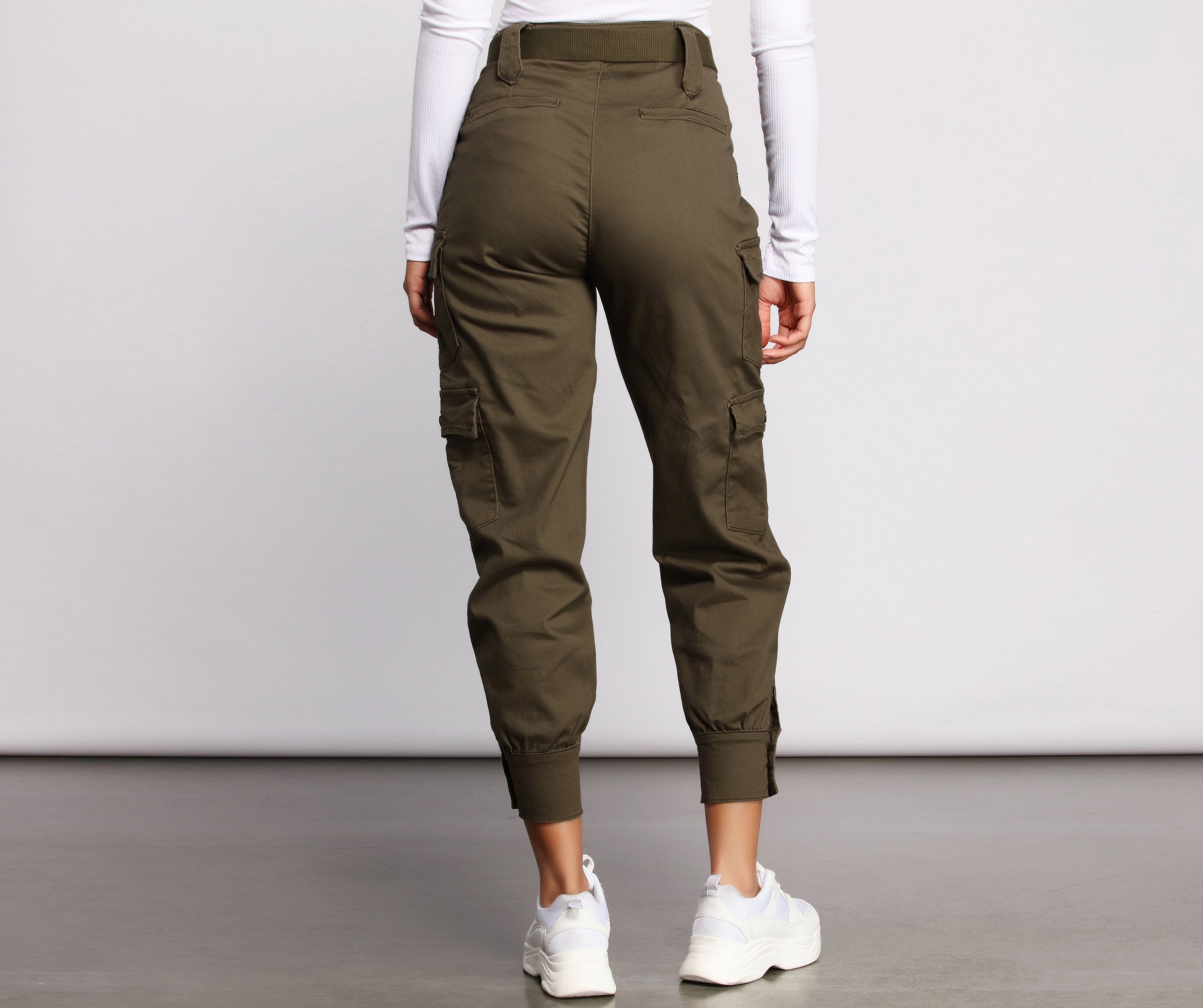 Belted Cargo Joggers