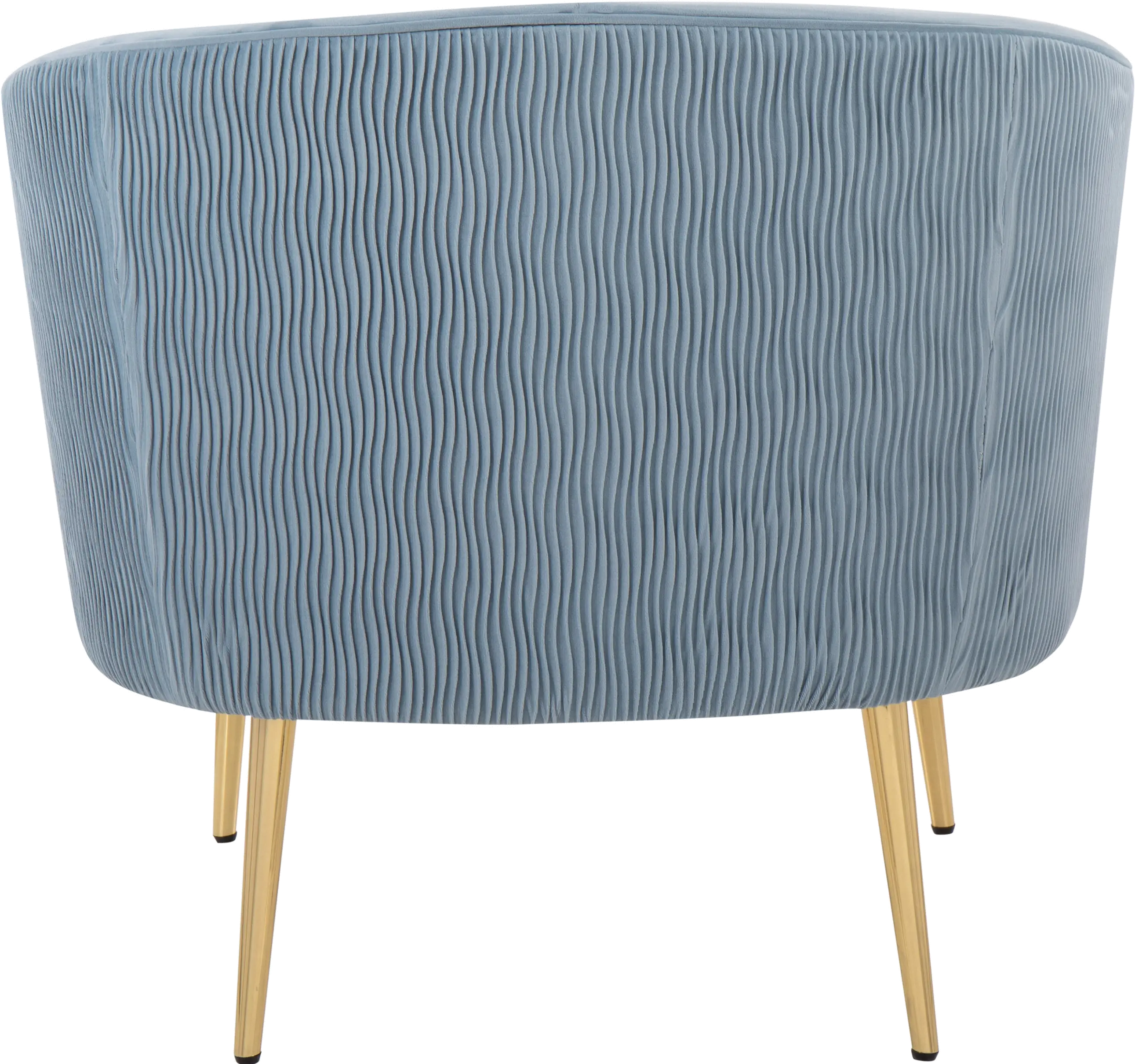 Tania Light Blue Pleated Waves Glam Accent Chair