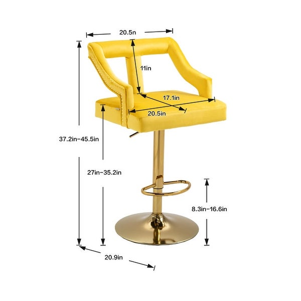 Vintage Style Bar Stools with Back and Footrest Counter Height Dining Chairs for Dining Room， Kitchen， Living Room