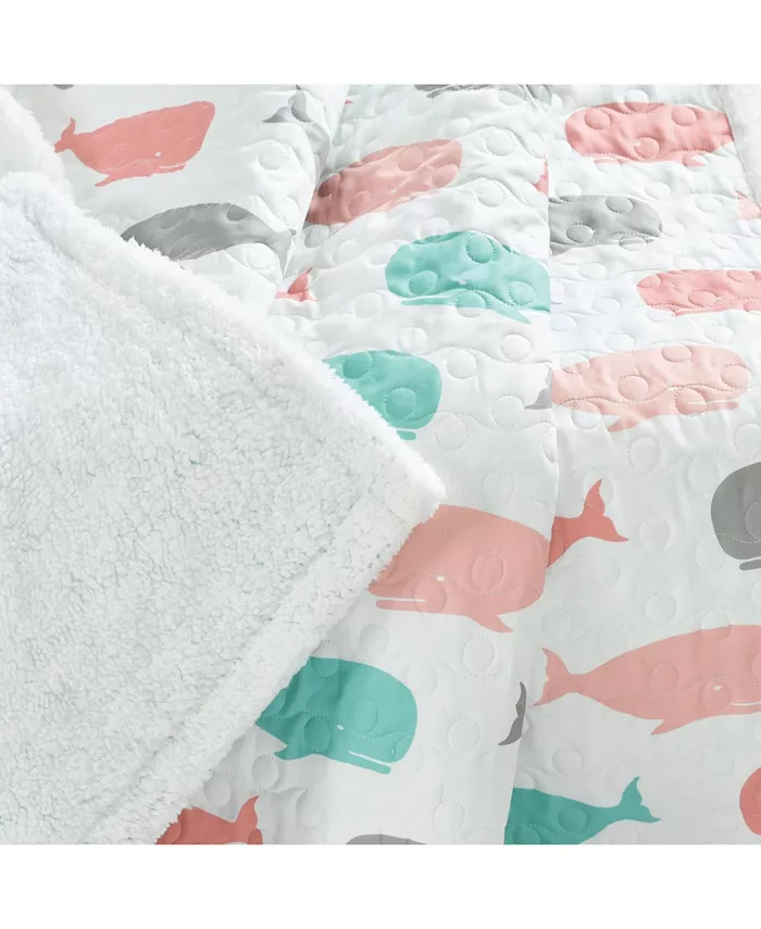 Lush Dandeacute;cor Whale Sherpa Throw， 60 X 50