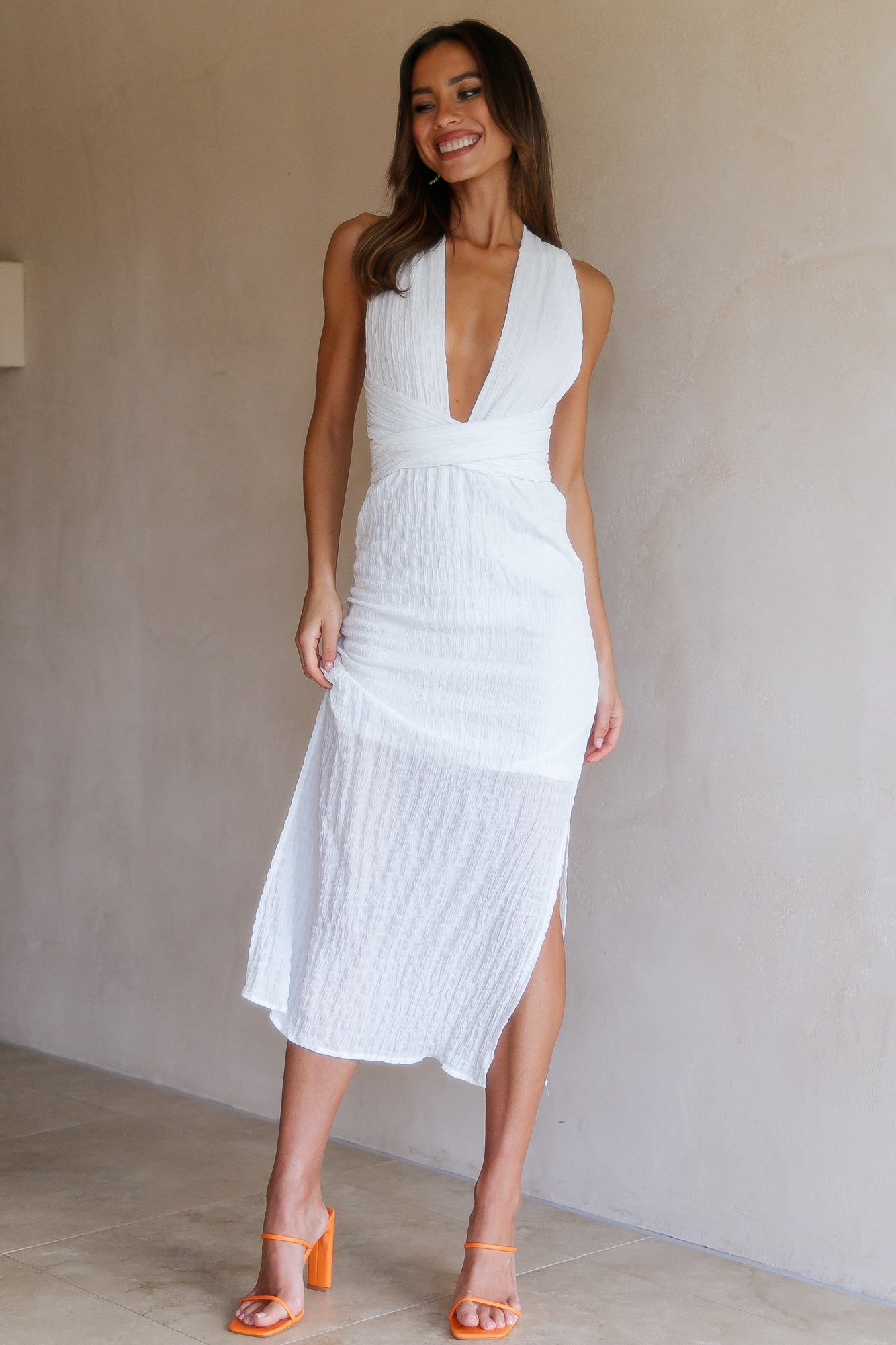 Not Shy Babe Maxi Dress White