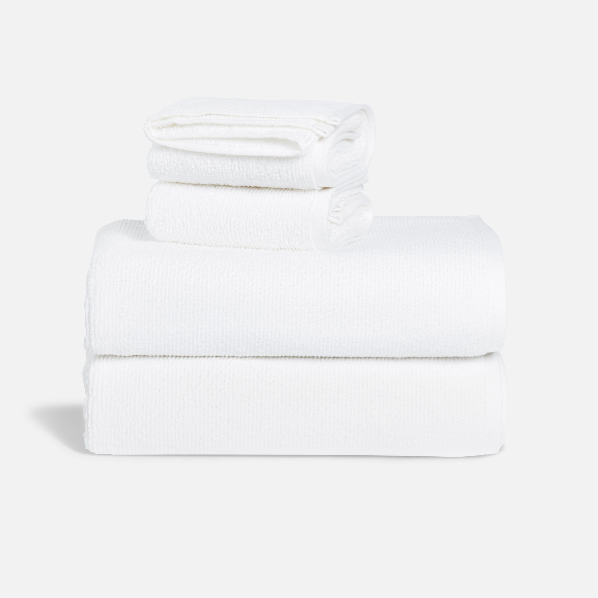 Organic Ribbed Bath Sheet Bundle