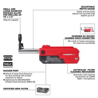 MW M18 FUEL Hammer Vac 1-14 in. Dedicated Dust Extractor 2916-DE