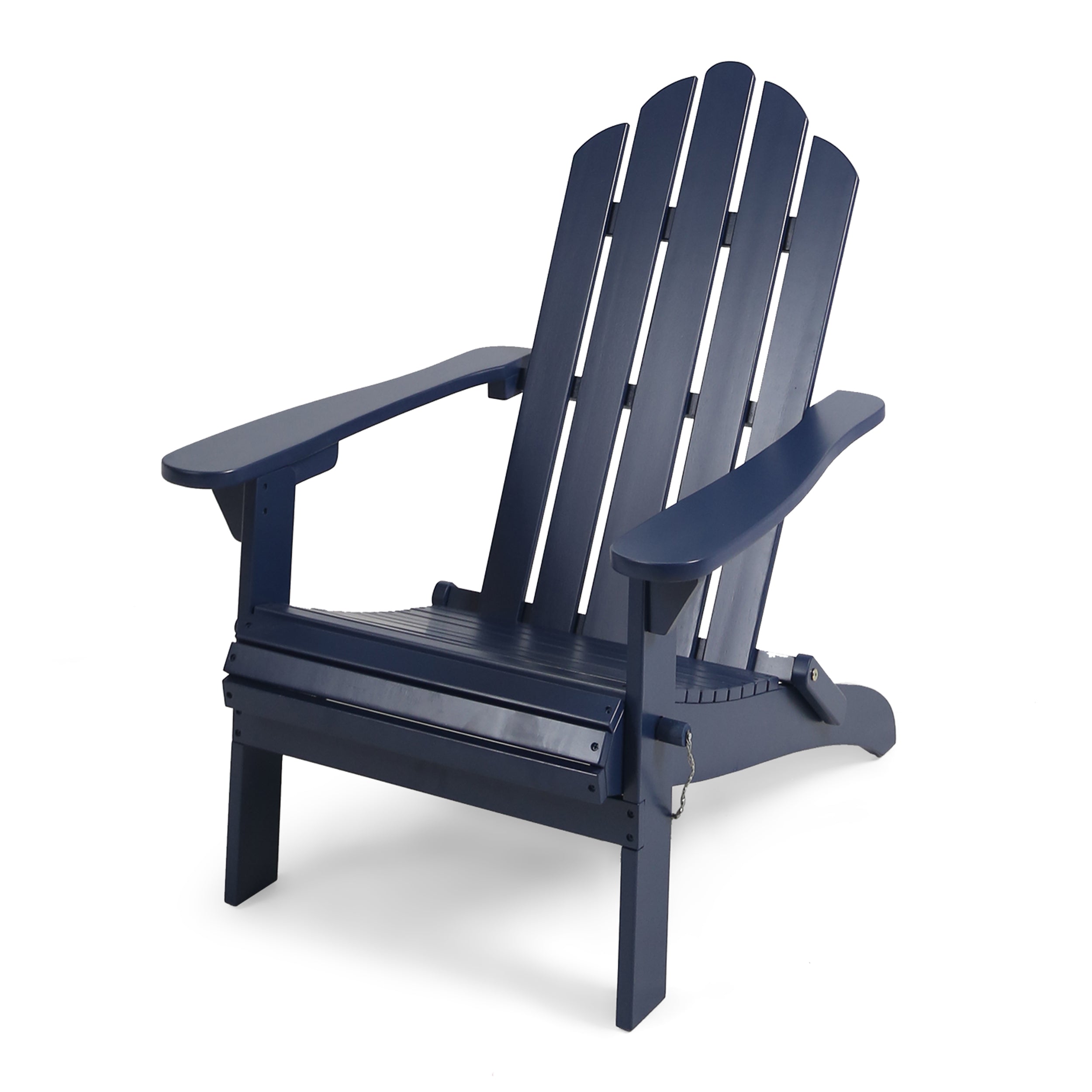 Cara Outdoor Acacia Wood Folding Adirondack Chair