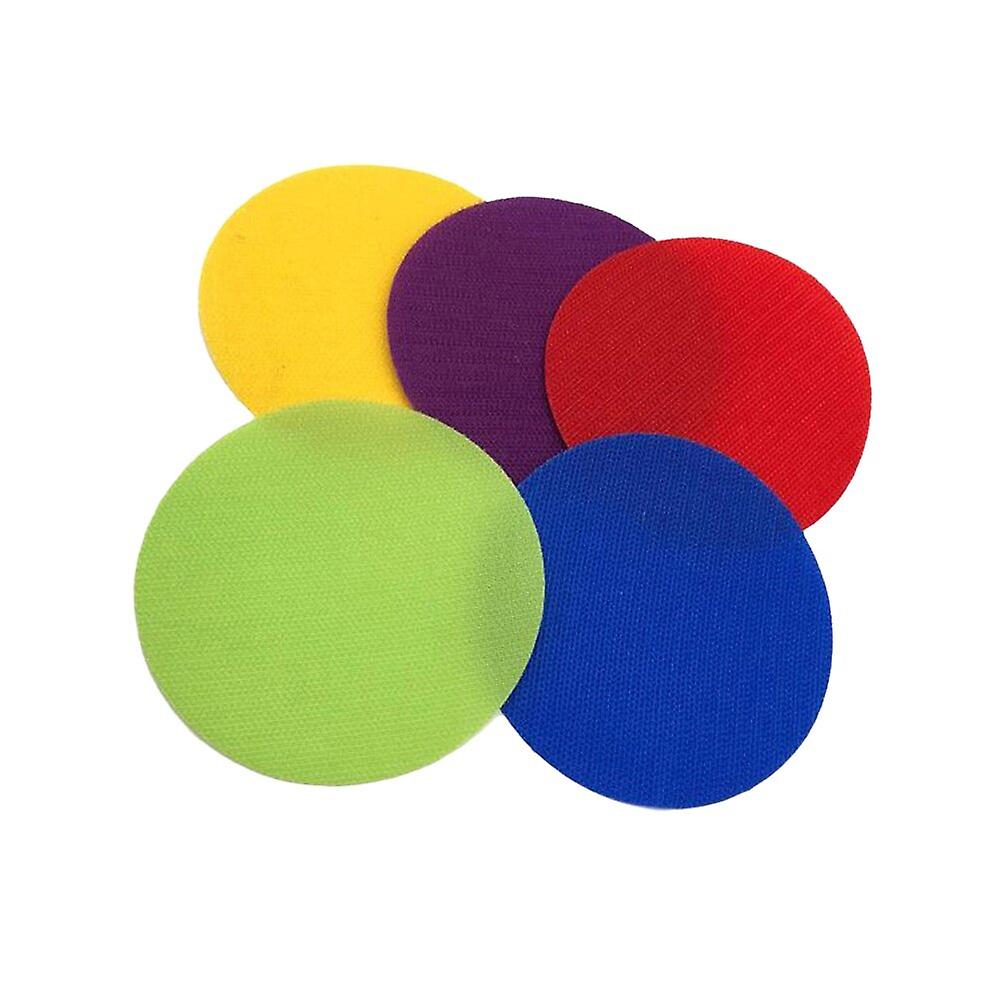 30pcs Carpet Markers Classroom Colorful Circles For Teachers Circular Sticker Children's Game Training Supplies(each 6 Pieces Of Yellow， Purple， Red，