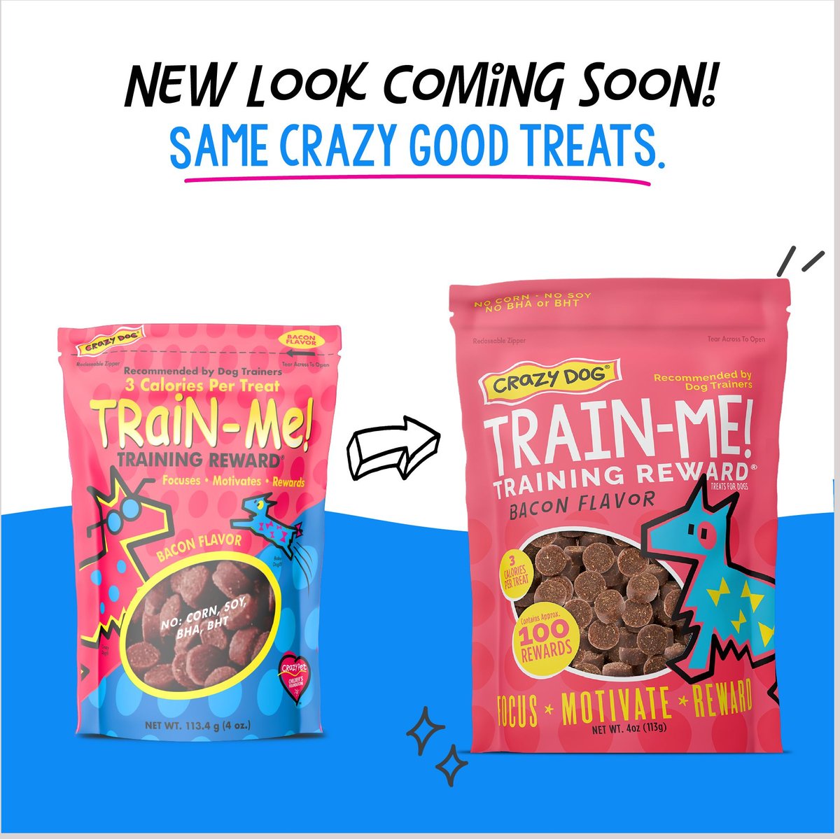 Crazy Dog Train-Me! Bacon Flavor Dog Treats