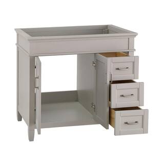 Home Decorators Collection Ashburn 36 in. W x 21.75 in. D Vanity Cabinet in Grey ASGRA3621DR