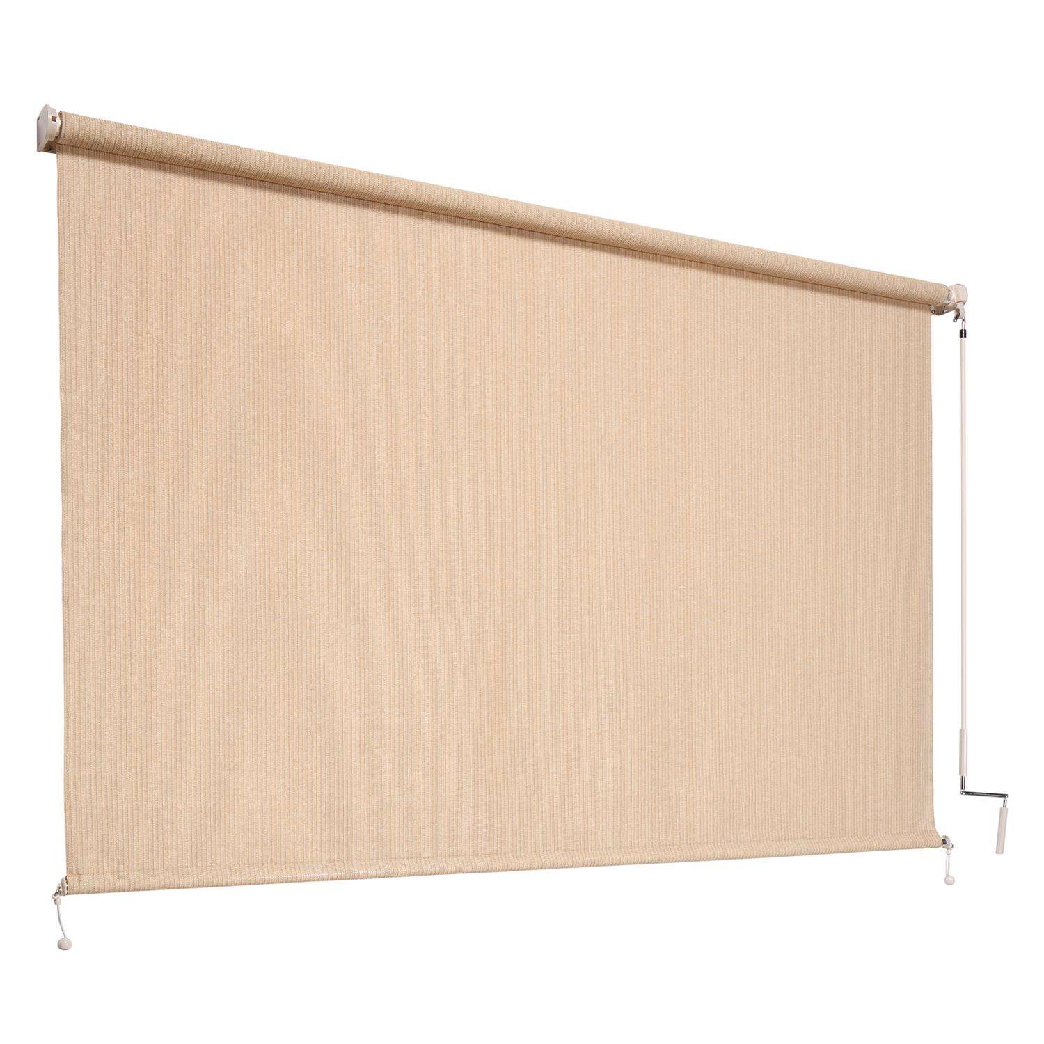 Coolaroo Beige Roll-Up Exterior Window Shade 72 in. W X 72 in. L