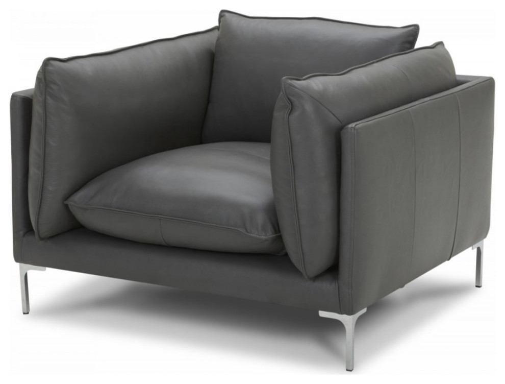 Divani Casa Harvest Modern Grey Full Leather Sofa Set   Midcentury   Living Room Furniture Sets   by Vig Furniture Inc.  Houzz