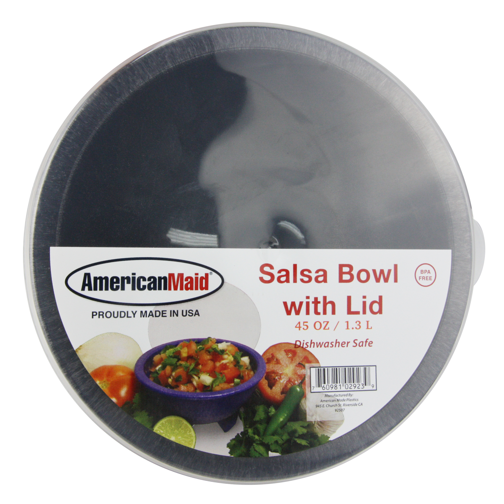 American Maid 45oz Salsa Bowl， Pack 2， Black