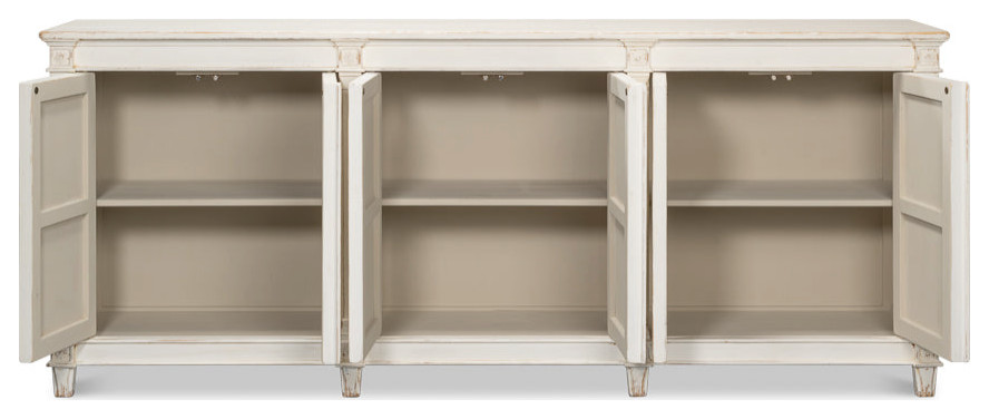 Marksman Sideboard Whitewash   Traditional   Console Tables   by Sideboards and Things  Houzz