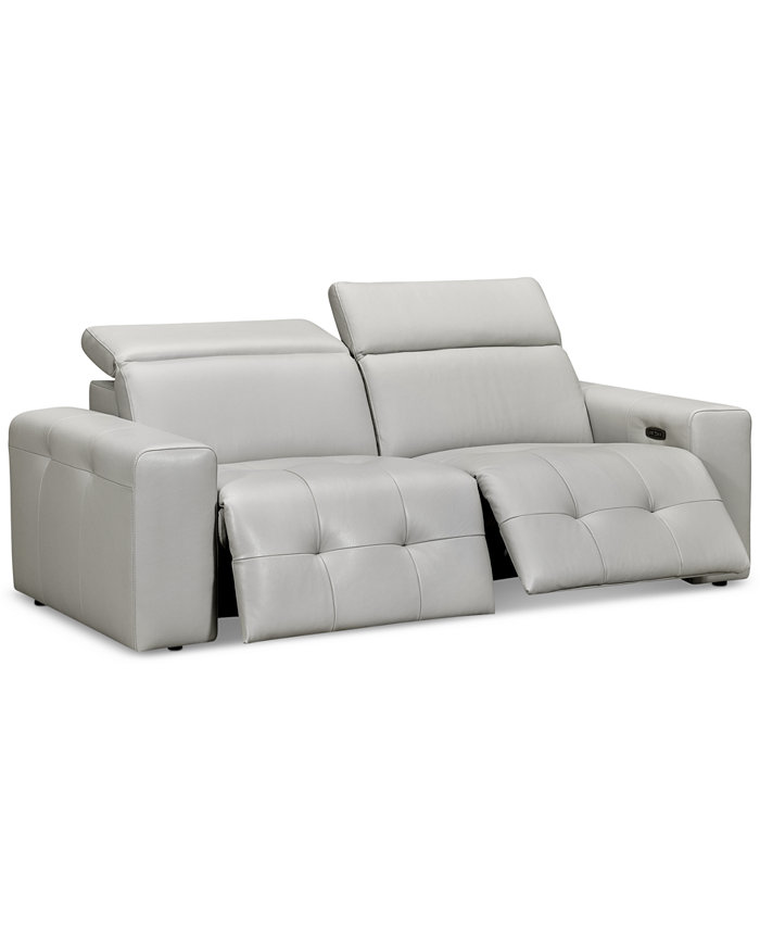 Furniture CLOSEOUT! Haigan 2-Pc. Leather Sectional Sofa with 2 Power Recliners