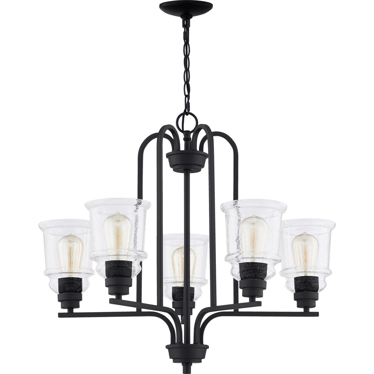 Ashley Harbour Oakley 5-Light Matte Black Chandelier