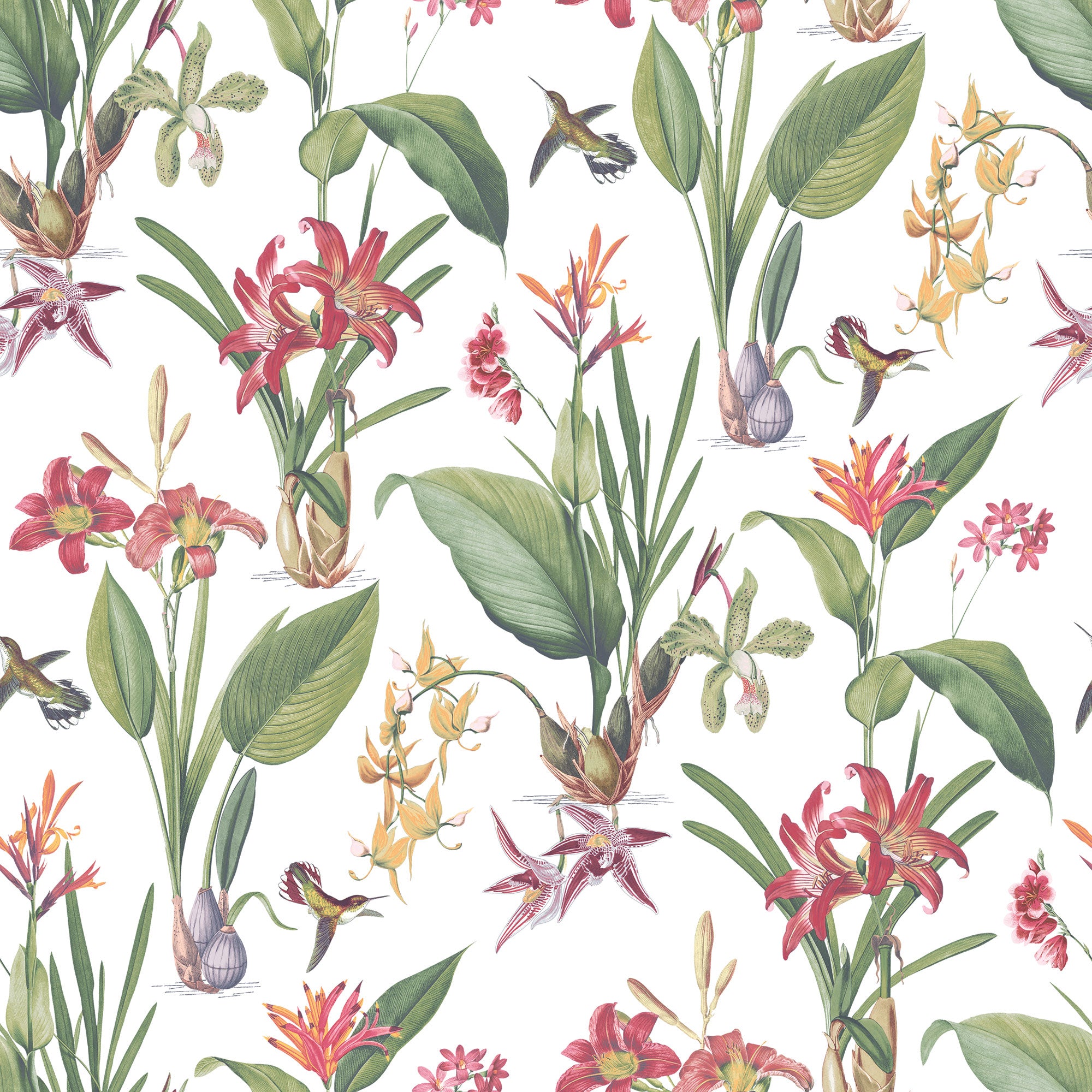 Cottage Botanical Fresh Wallpaper from the Secret Garden Collection