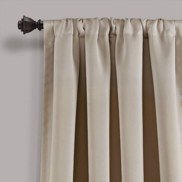 Set Of 2 Insulated Rod Pocket Blackout Window Curtain Panels Lush D cor