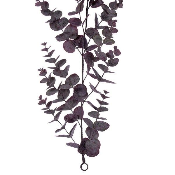 Vickerman 6' Artificial Burgundy Spiral Eucalyptus Garland