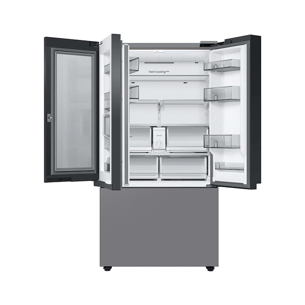 Samsung Bespoke 3 Door French Door Refrigerator (24 cu. ft.) with Beverage Center in Stainless Steel