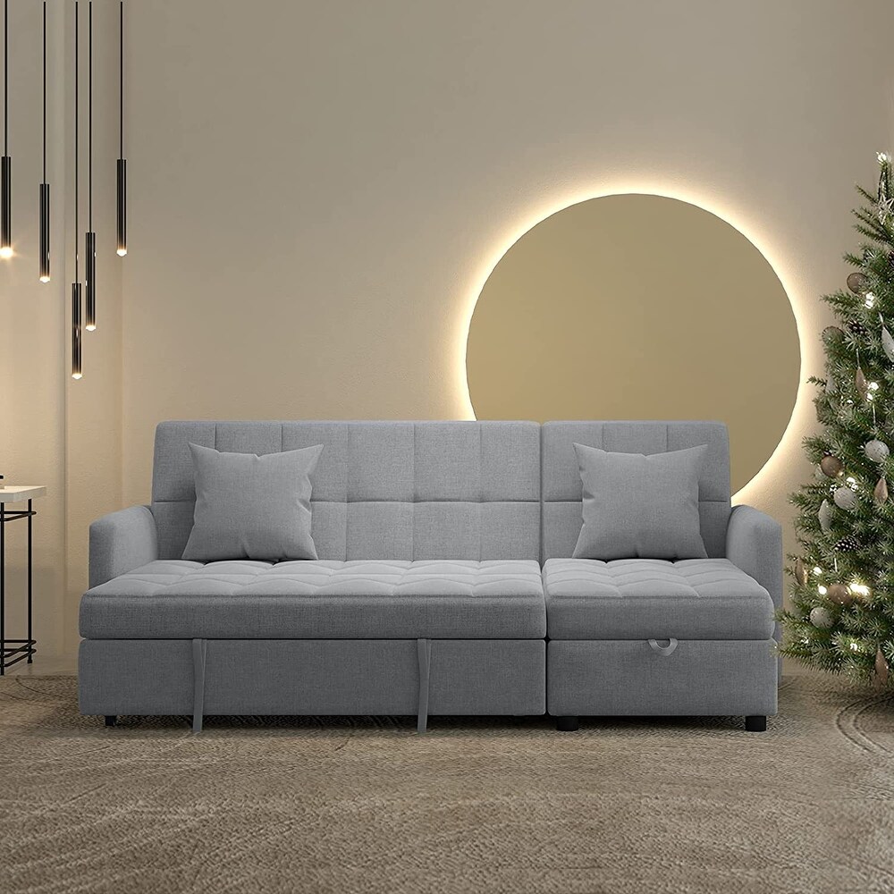 Reversible Sleeper Sectional Sofa with Storage Chaise