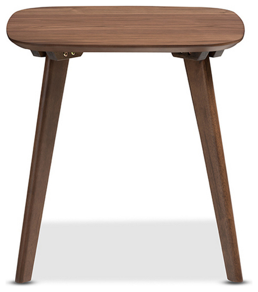 Urban Designs Dahlia Mid Century Modern Walnut Wood End Table   Midcentury   Side Tables And End Tables   by Urban Designs  Casa Cortes  Houzz