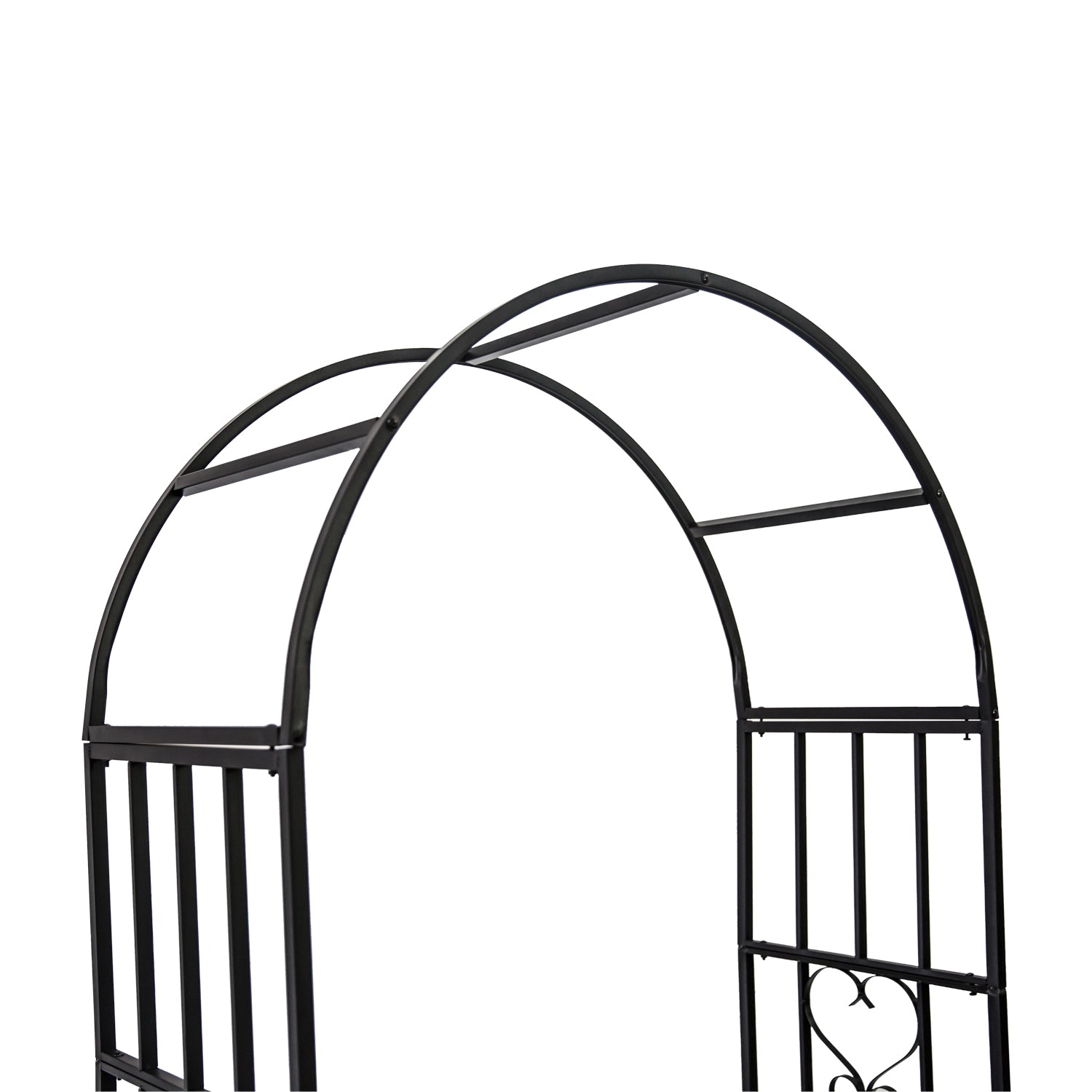 Kinbor 7' Garden Steel Arch with Seat Trellis for Climbing Plant