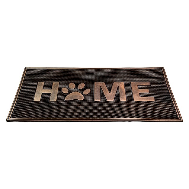 With Paw Print Rubber Doormat 18 quot X