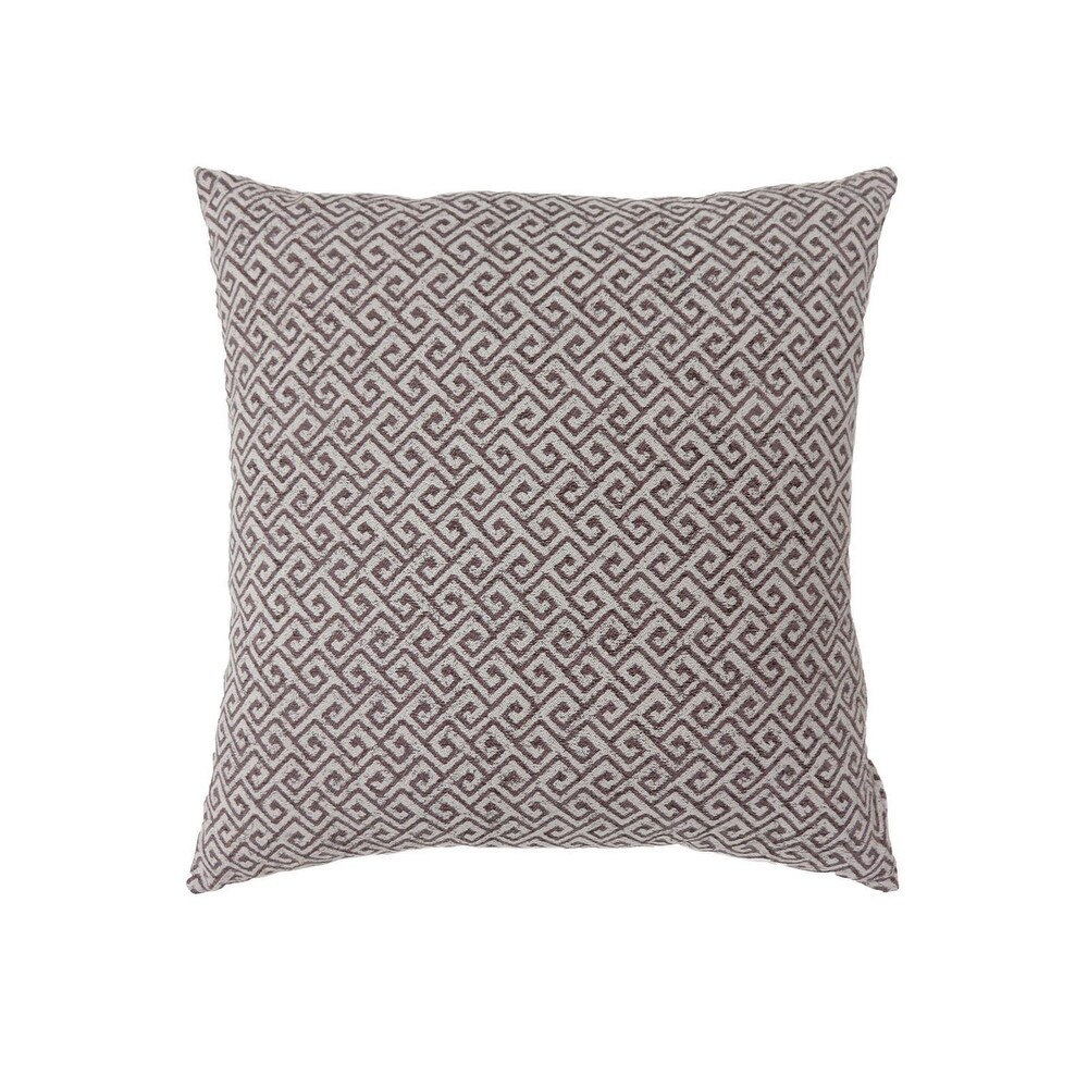 Contemporary Style Small Diagonal Patterned Set of 2 Throw Pillows  Brown