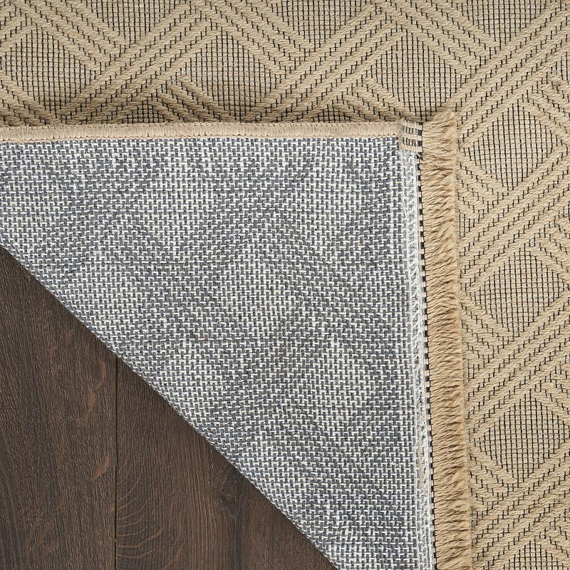 Nourison Washable Jute Non-Slip Modern Fringe Indoor Rug