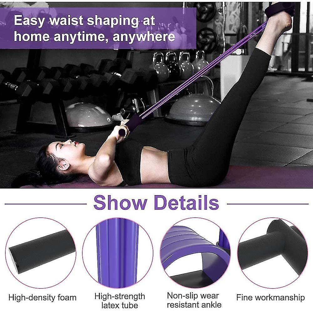 Born Pretty  Multifunction Bands Upgrade 6 Tubes Elastic Fitness With Pedals Handles Latex Stretch Ropes Resistance Equipment For Home Gym Office