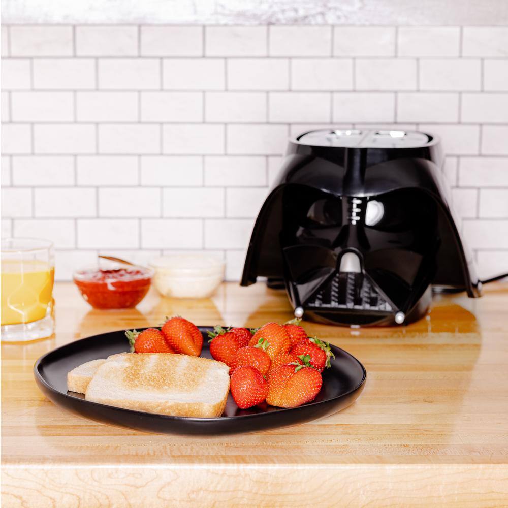 Uncanny Brands Black Star Wars Darth Vader Halo Two-Slice Toaster -- Lights-Up and Makes Lightsaber Sounds TSTE-SRW-VAD1