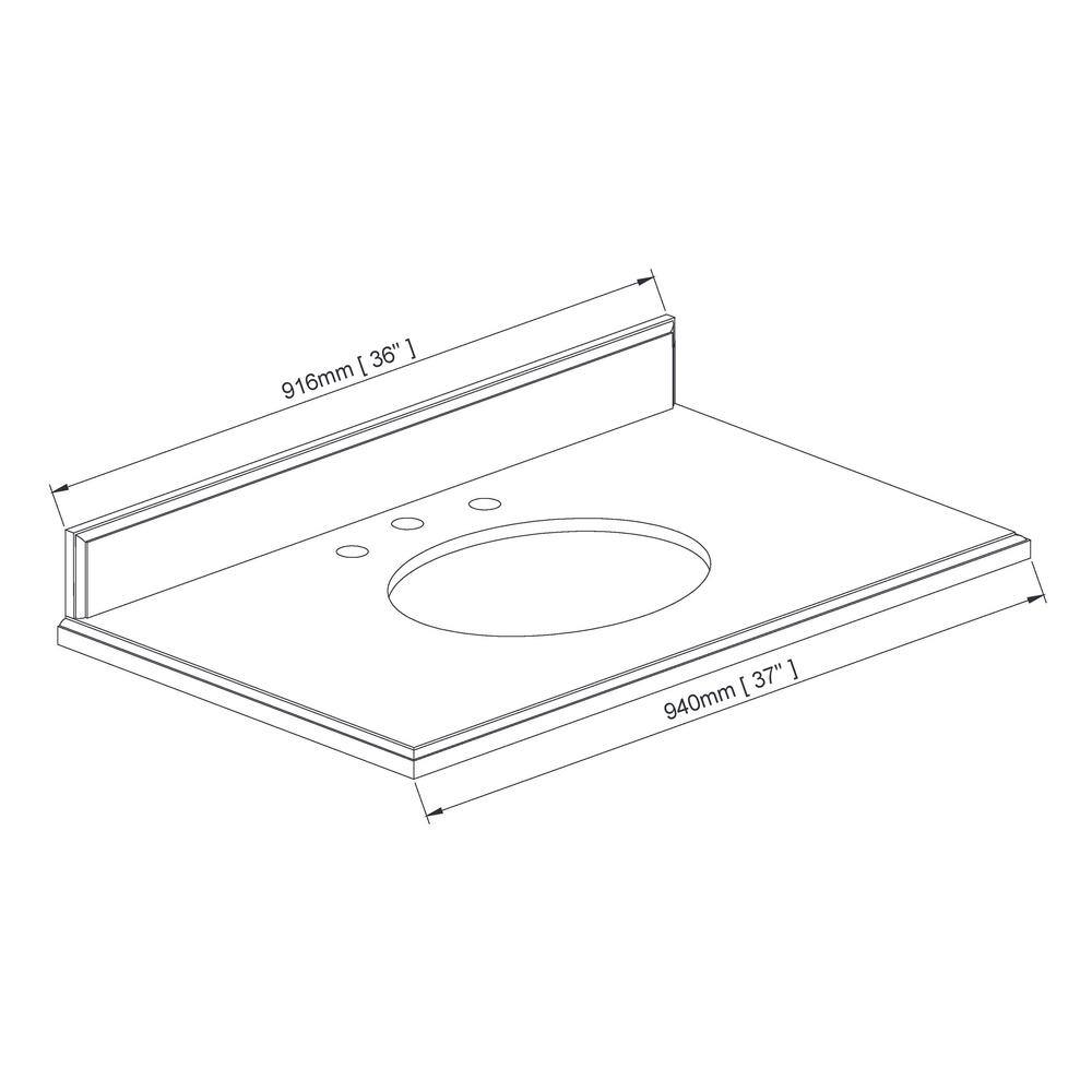 Home Decorators Collection Windlowe 37 in. W x 22 in. D x 35 in. H Bath Vanity in White with Carrera Marble Vanity Top in White with White Sink 15101-VS37C-WT