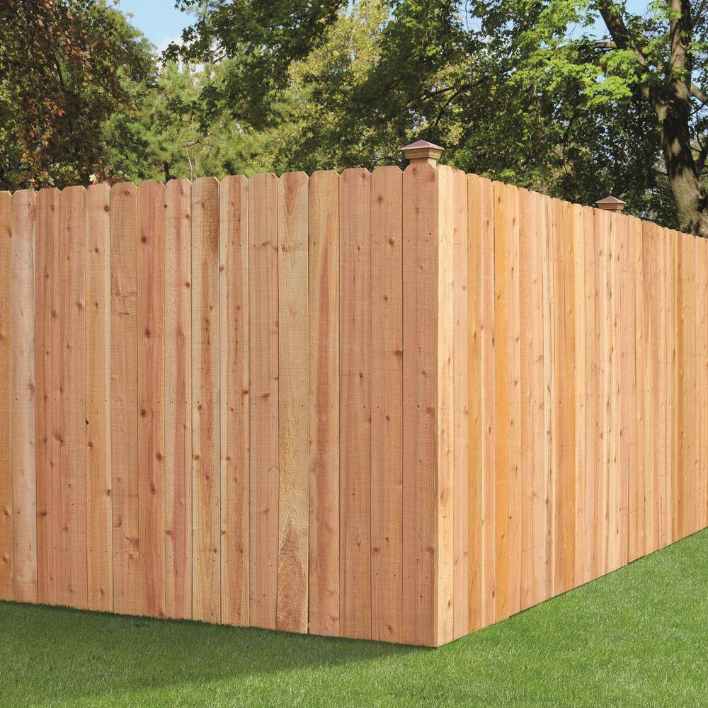 Outdoor Essentials 1932 in. D x 5-12 in. W x 6 ft. H Cedar Dog-Ear Fence Picket 327357