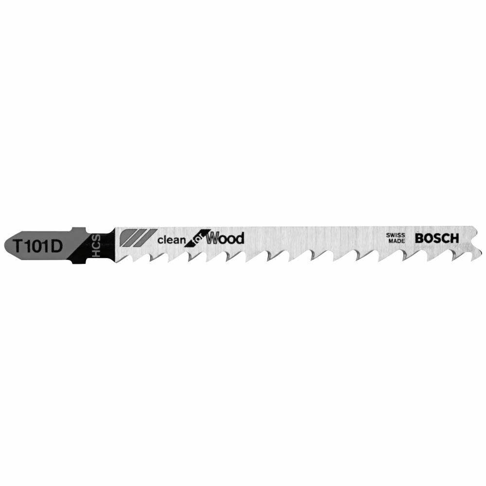 Bosch 100 pc. 4 In. 6 TPI Clean for Wood T-Shank Jig Saw Blades T101D100 from Bosch