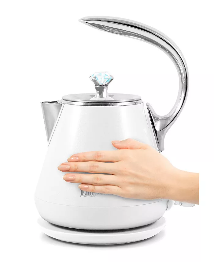 Elite Platinum 1.2L Cool-Touch Stainless Steel Electric Kettle White