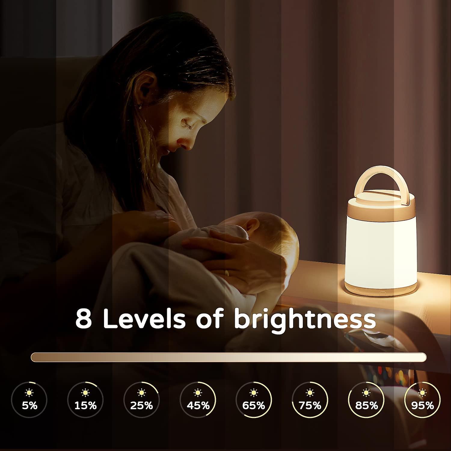 Baicccf Baby Night Light Kids Night Light，10 Colors Dimmable Night Light For Kids Lamp，rechargeable Portable Night Light Lamp，remote+timer Nursery Lam