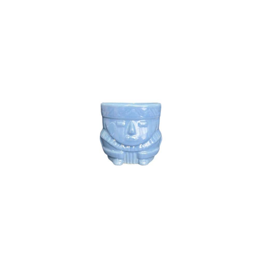 Clay planter Gleam Bloom Light blue 254372O