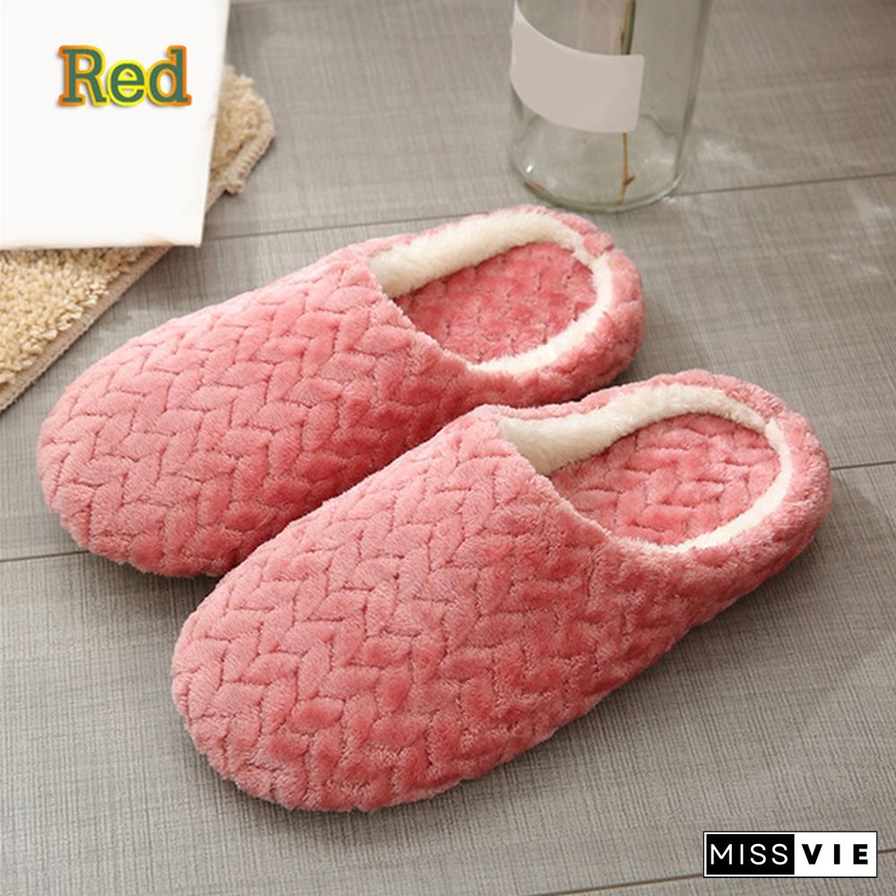 New Jacquard Japanese Style Soft Bottom Mute Suede Slippers Non-Slip Wooden Floor Indoor Cotton Slippers