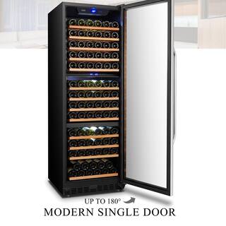 LANBO 23 in. 149-Bottle Stainless Steel Triple Zone Wine Refrigerator LW144T