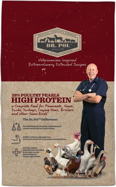 Dr. Pol High Protein 28% Poultry Pearls Complete Bird Feed