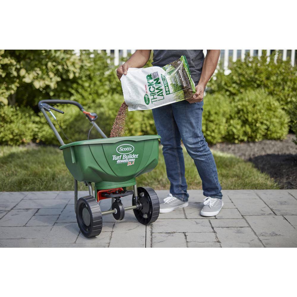 Scotts Turf Builder 12 lbs. 1200 sq. ft. THICK'R LAWN Grass Seed Fertilizer and Soil Improver for Tall Fescue 30073PM