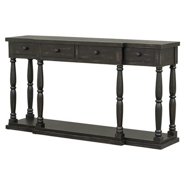 Console Table with 4 Front Facing Storage Drawers