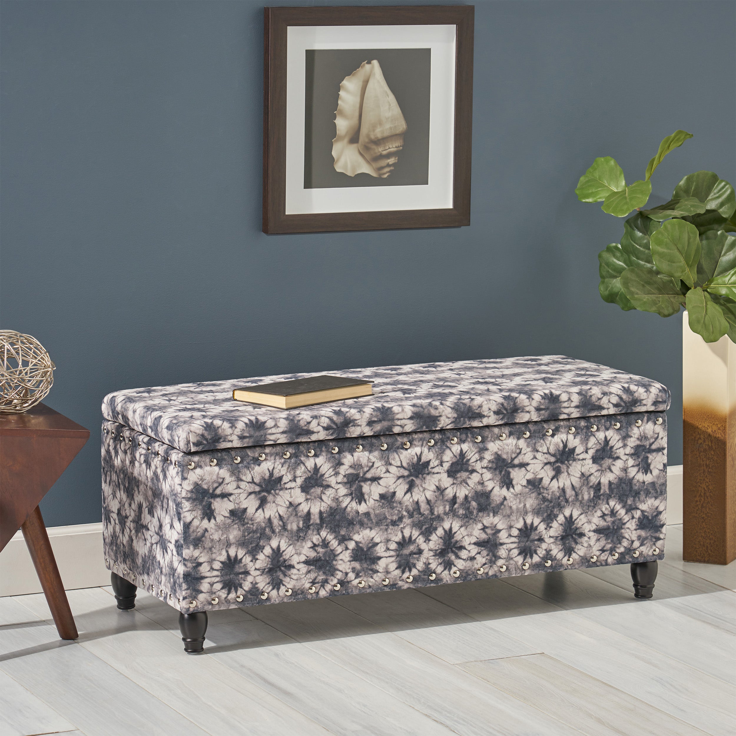 Bancroft Rectangle Velvet Storage Ottoman Bench