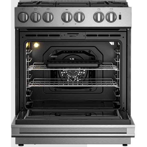 Blomberg 30-inch slide-in Gas Range with Convection Technology BGR30522SS