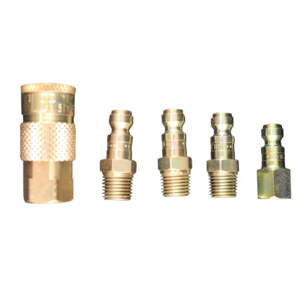 Milton® 215 1/4 NPT T Style Coupler and Plug  ; 5 Pieces