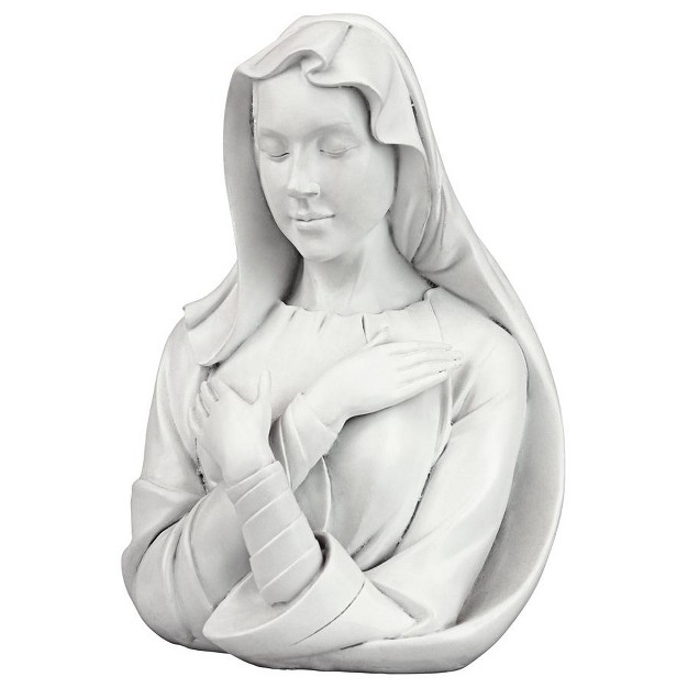 Design Toscano Blessed Virgin Mary Lady Of Grace Bust Statue White