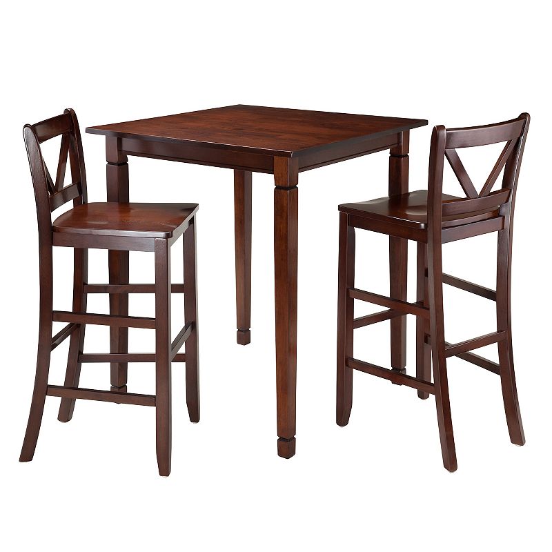 Winsome Kingsgate Dining Table and Stool 3-piece Set