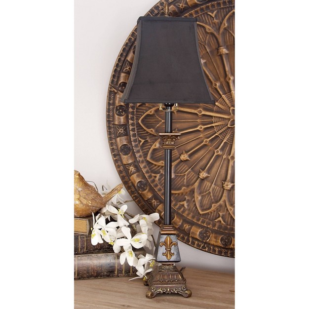 Tuscan Polystone Buffet Lamp Black Olivia amp May