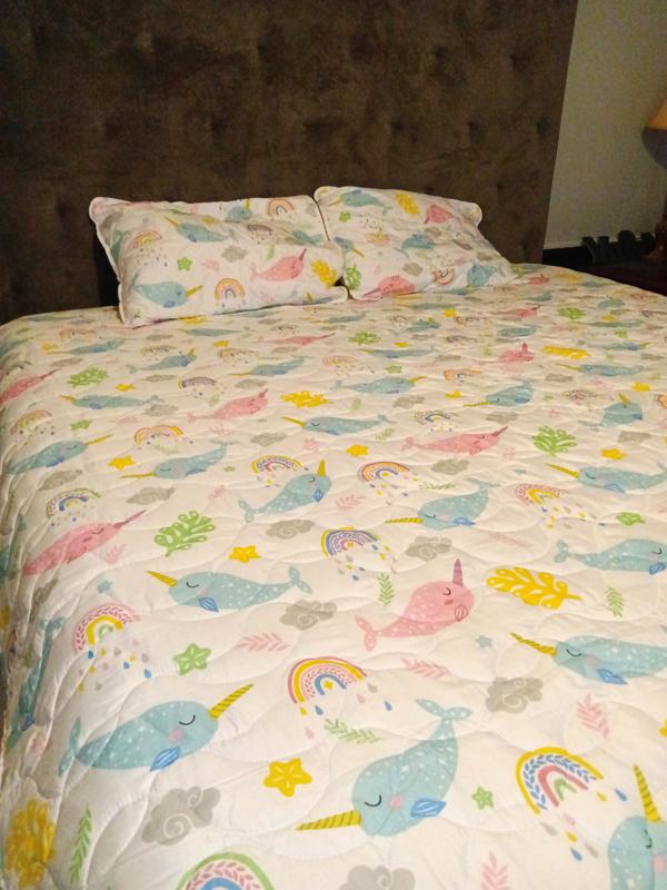 Magical Narwhal Reversible Quilt Set