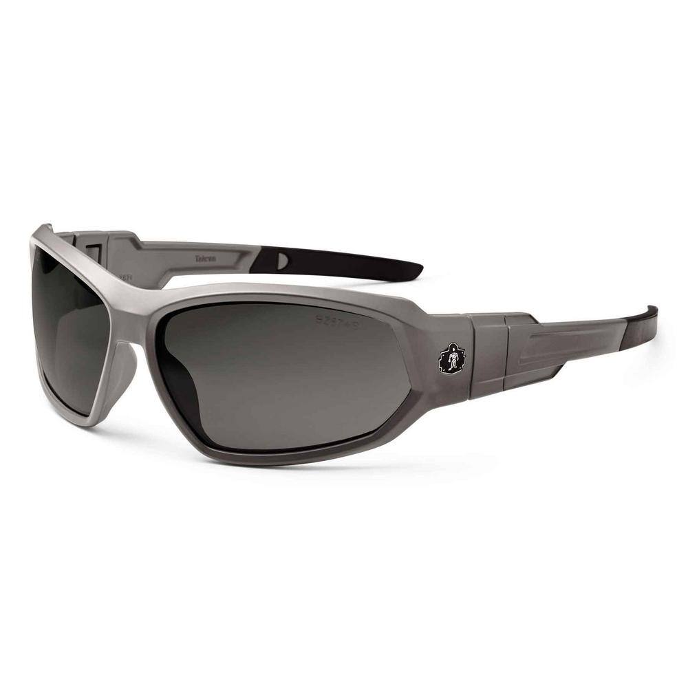 Ergodyne Skullerz Loki Matte Gray Polarized Safety Glasses  Goggles Tinted Lens - ANSI Certified LOKI