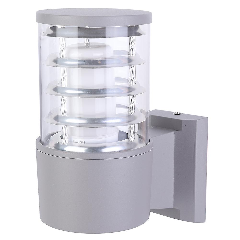 Modern Style Round Cover LED Outdoor Waterproof Wall Light Lamp Garden Decoration 85-240VSilver White