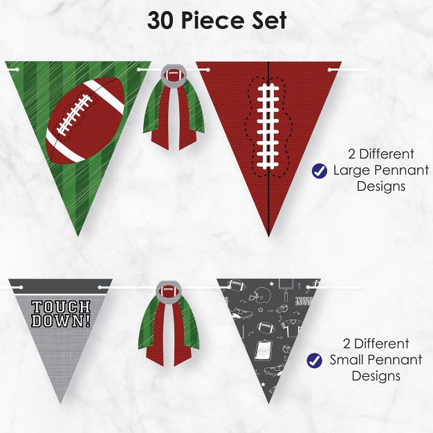 Big Dot Of Happiness End Zone Football Diy Baby Shower Or Birthday Party Pennant Garland Decoration Triangle Banner 30 Pieces